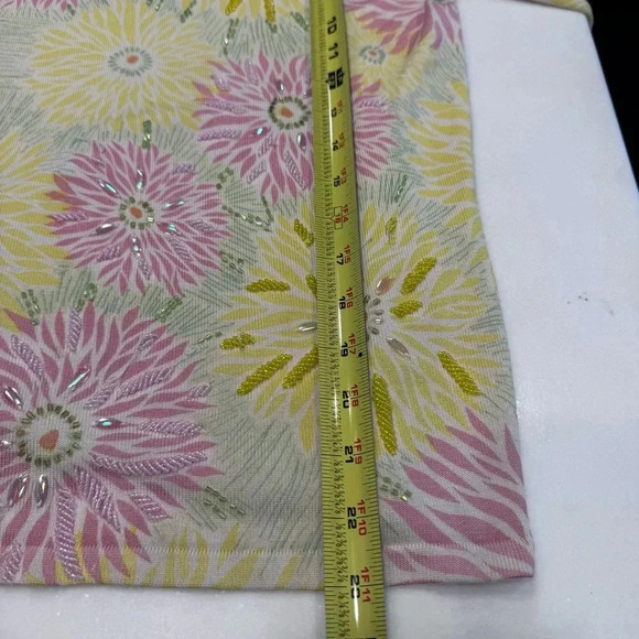 Sweaterworks Women’s Floral Beaded Silk Sweater Multi Color Sz Medium - Picture 9 of 11